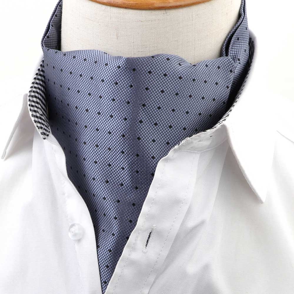 Cà Vạt Lụa Họa Tiết Chấm Bi Phong Cách Anh Quốc Sang Trọng Cho Nam
