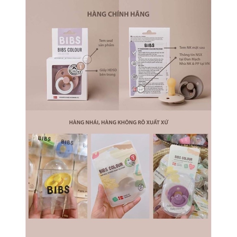 Ti Giả, Ty Giả BIBS Nhập Khẩu Đan Mạch (CHÍNH HÃNG)_Tặng Kèm Nắp Trứng Hoặc Hộp Đựng