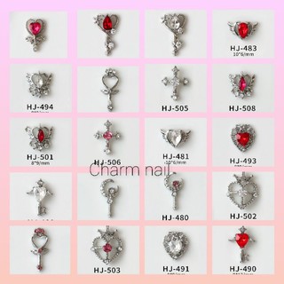 Charm đá đỏ nail- gắn móng- trang trí móng tay