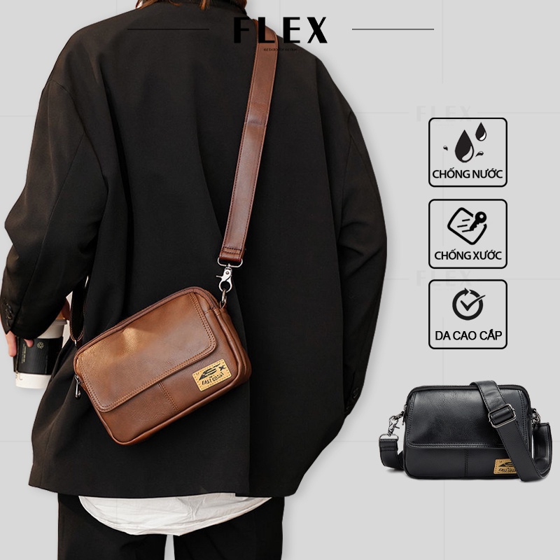 Túi đeo chéo da nam thời trang TD10 chống nước chống xước , Túi xách đeo chéo nam da PU cao cấp nhiều ngăn tiện lợi