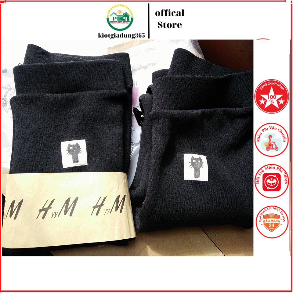 Quần Legging Lót Nỉ Đại Hàn Co Dãn 4 Chiều Chất Đẹp Lót Lông Dày Dặn Siêu Ấm, Quần Legging Mèo Lót L
