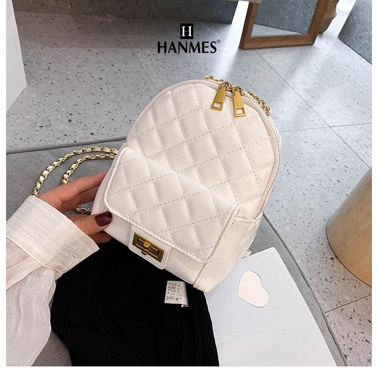 Balo da mini thời trang nữ ô trám HB01 Hanmes