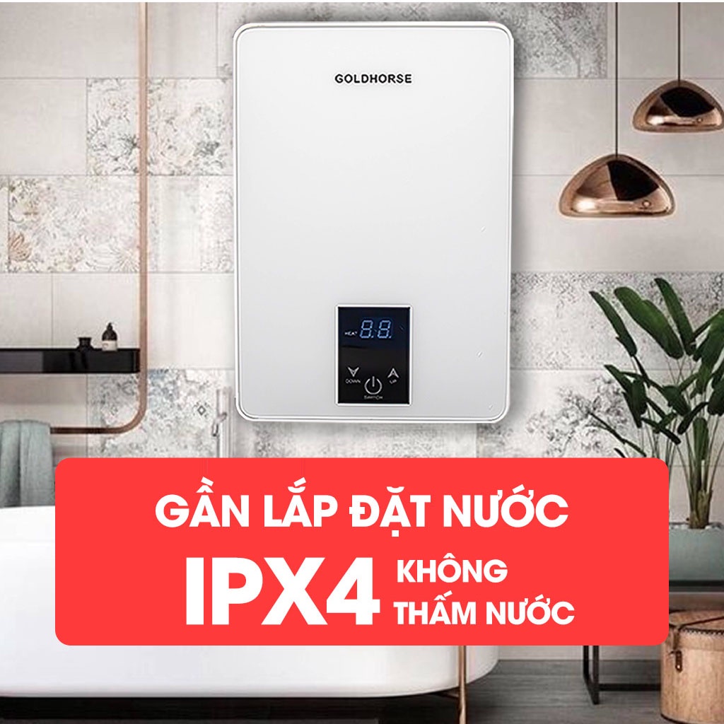Máy nước nóng trực tiếp Ariston Aures Premium, Bình tắm nóng lạnh an toàn điện đã bao gồm vòi sen - HAPOS