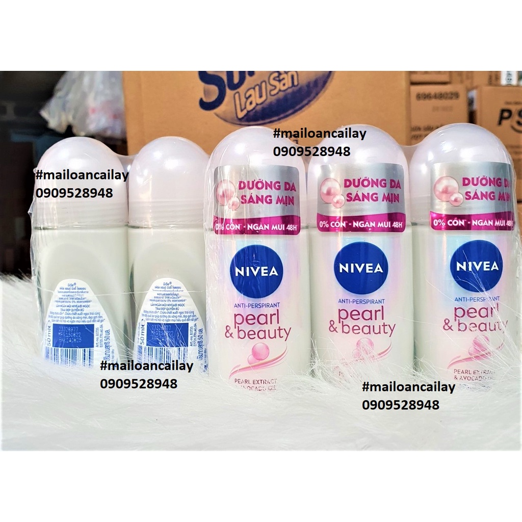 Lăn Nivea Ngọc Trai Hồng Pearl & Beauty 50ml