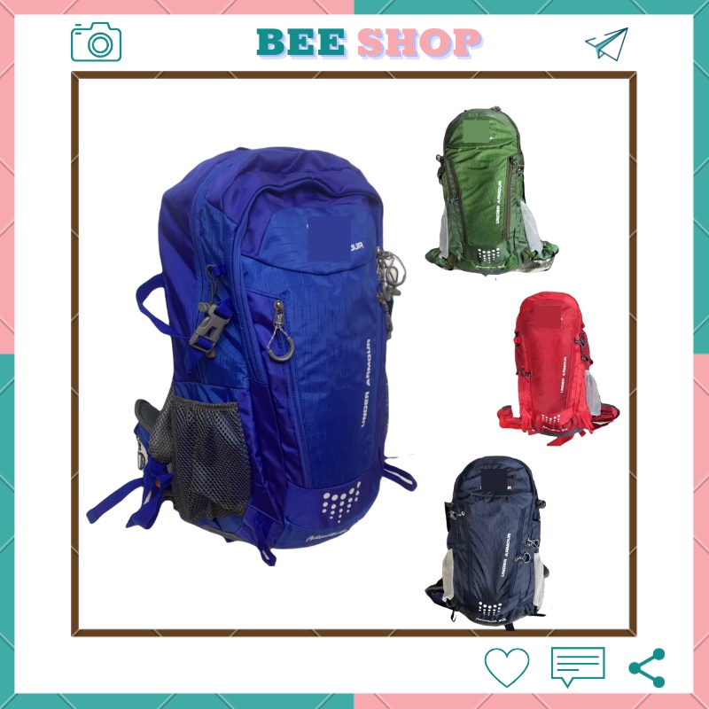 Balo du lịch, phượt, leo núi UA 40L.Chất vải trống nước, có tấm chắn gù sau lưng, đai trợ lực trước và sau.