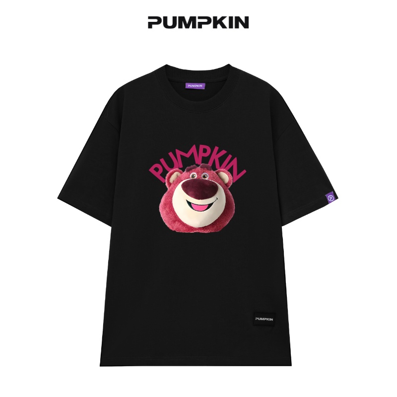 Áo thun gấu dâu unisex PUMPKIN form rộng tay lỡ oversize dành cho nam nữ phong cách Local Brand