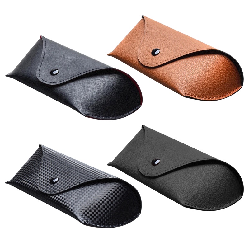 Túi Da PU Mềm Hình Tam Giác Đựng Mắt Kính 1 Cặp