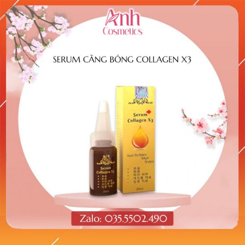 Serum nám X3 Đông Anh - Serum nám X3 collagen 20ml_ Mỹ phẩm chính hãng Đông Anh