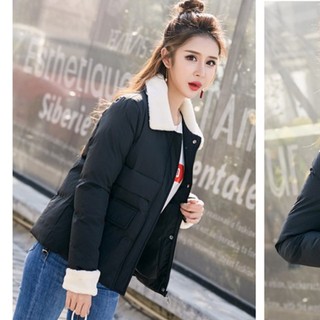 Áo phao dáng ngắn cổ  mịn (dày vừa phải) dáng suông trẻ trung