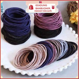 Dây thun buộc/cột tóc trơn nhiều màu túi zip ❤️ 𝗚𝗜𝗔𝗗𝗨𝗡𝗚𝗛𝗔𝗡𝗢𝗜𝟯𝟵 ❤️