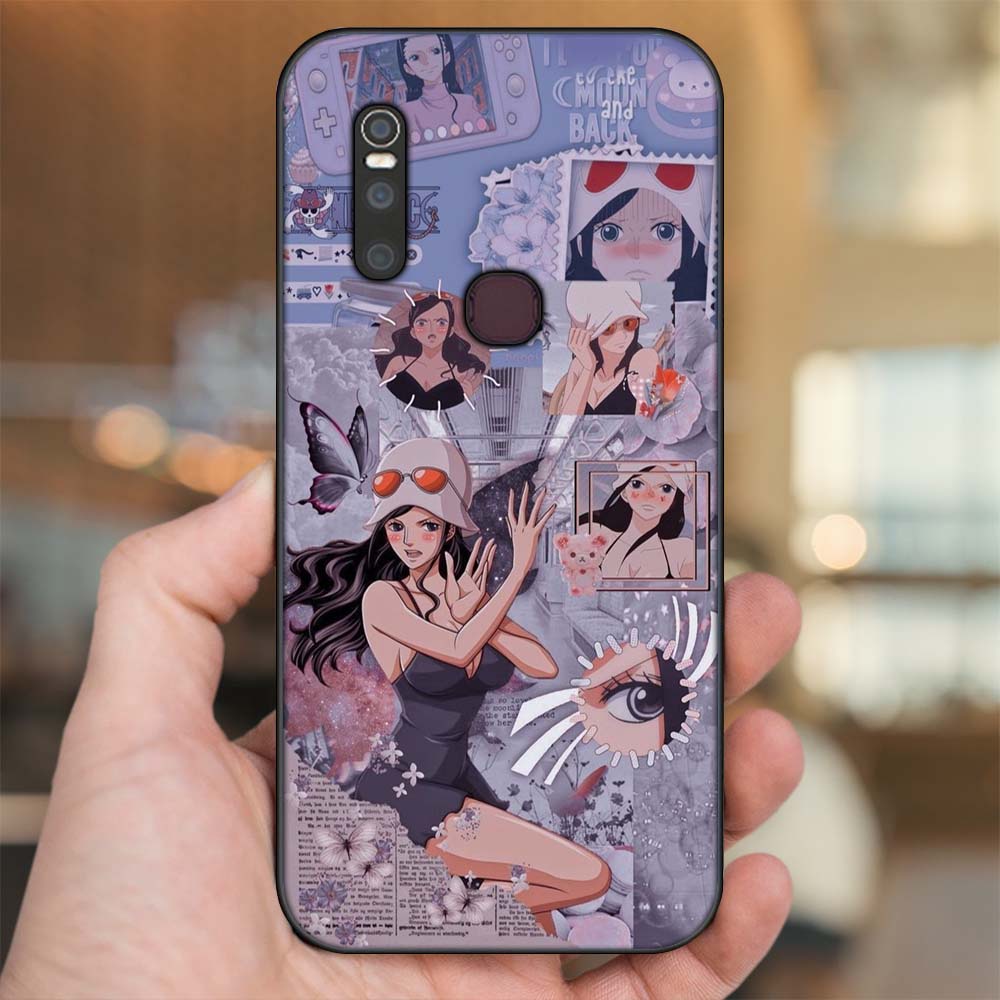 Ốp lưng Vivo V15 viền đen in hình Nico Robin One Piece Đảo Hải Tặc