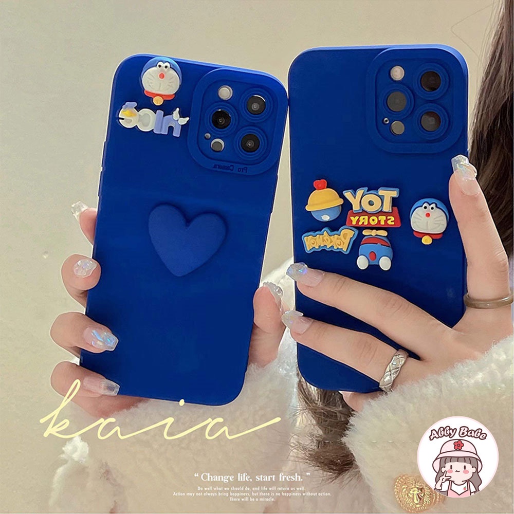 Ốp Điện Thoại TPU Mềm Chống Mồ Hôi In Hình Doraemon 3D Cho IPhone 14 Pro Max 11 7Plus 13 12 11 Pro Max X XS
