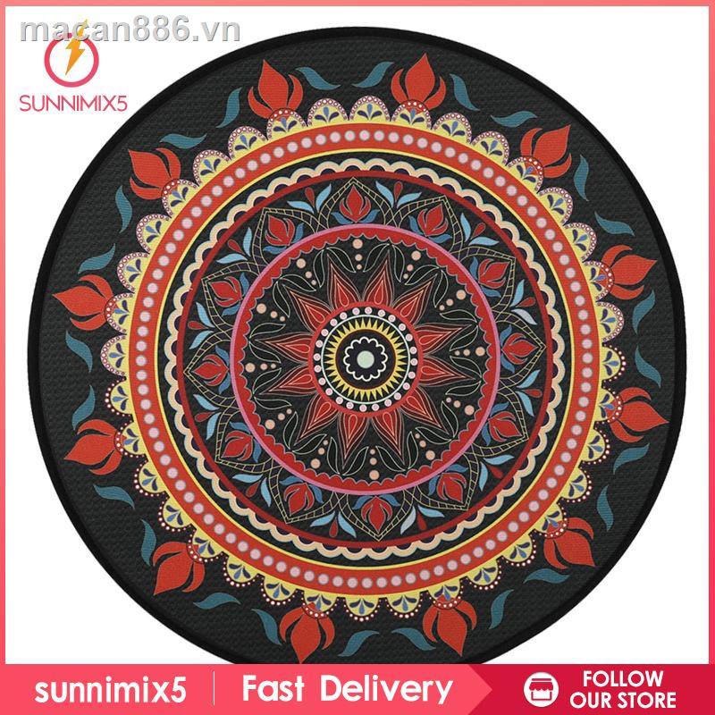 Thảm Tập Yoga Hình Tròn In Họa Tiết Mandala Giặt Được Tiện Dụng