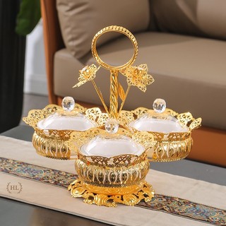 Lkhay đựng bánh kẹo 3 hũ hoàng gia/thố đựng hạt dưa , ô mai