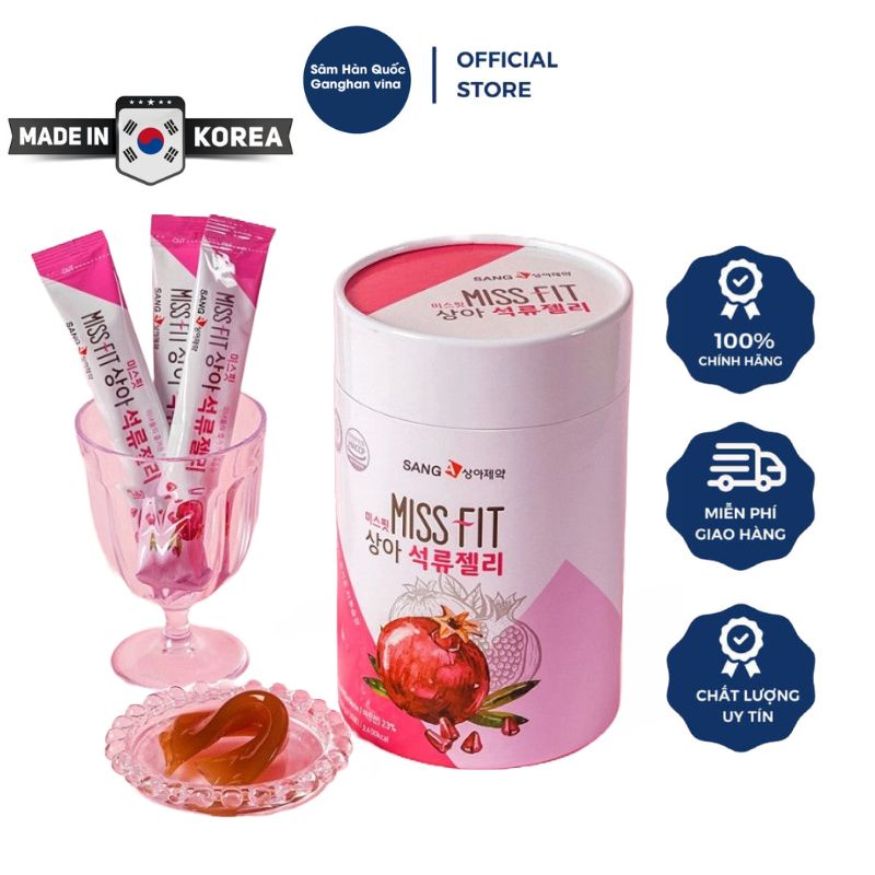 Thạch Lựu Collagen SangA Miss Fit Hàn Quốc (20g x30 Gói) - Giúp Đẹp Da Và Trẻ Hóa