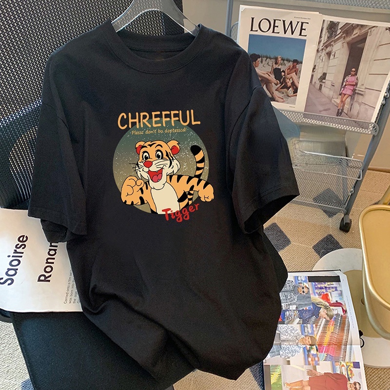 NRVP Áo Thun 100% Cotton Tay Ngắn Dáng Rộng