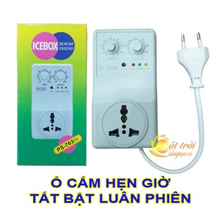 Ổ cắm hẹn giờ bật tắt luân phiên b-196b và icebox ps-763iv