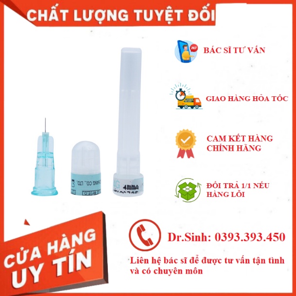 Đầu kim 34G4mm -32G4mm hộp nhựa hãng SHARP NEEDLES
