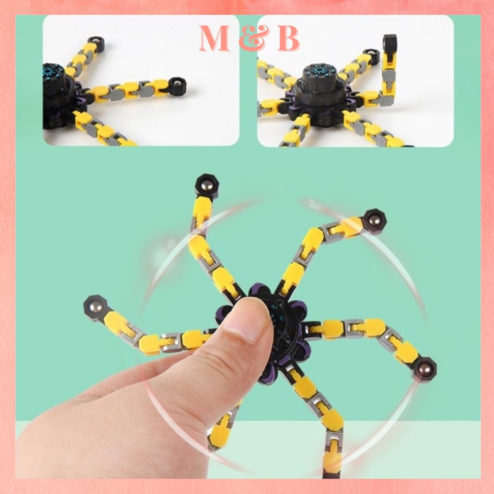 Spinner Robot Kim Loại 6 Cánh Cao Cấp Con Quay Vô Cực Thần Tốc Ma Thuật Manh Nhất Gấp Gọn Để Bàn Có Thể Đổi Nhiều Kiểu
