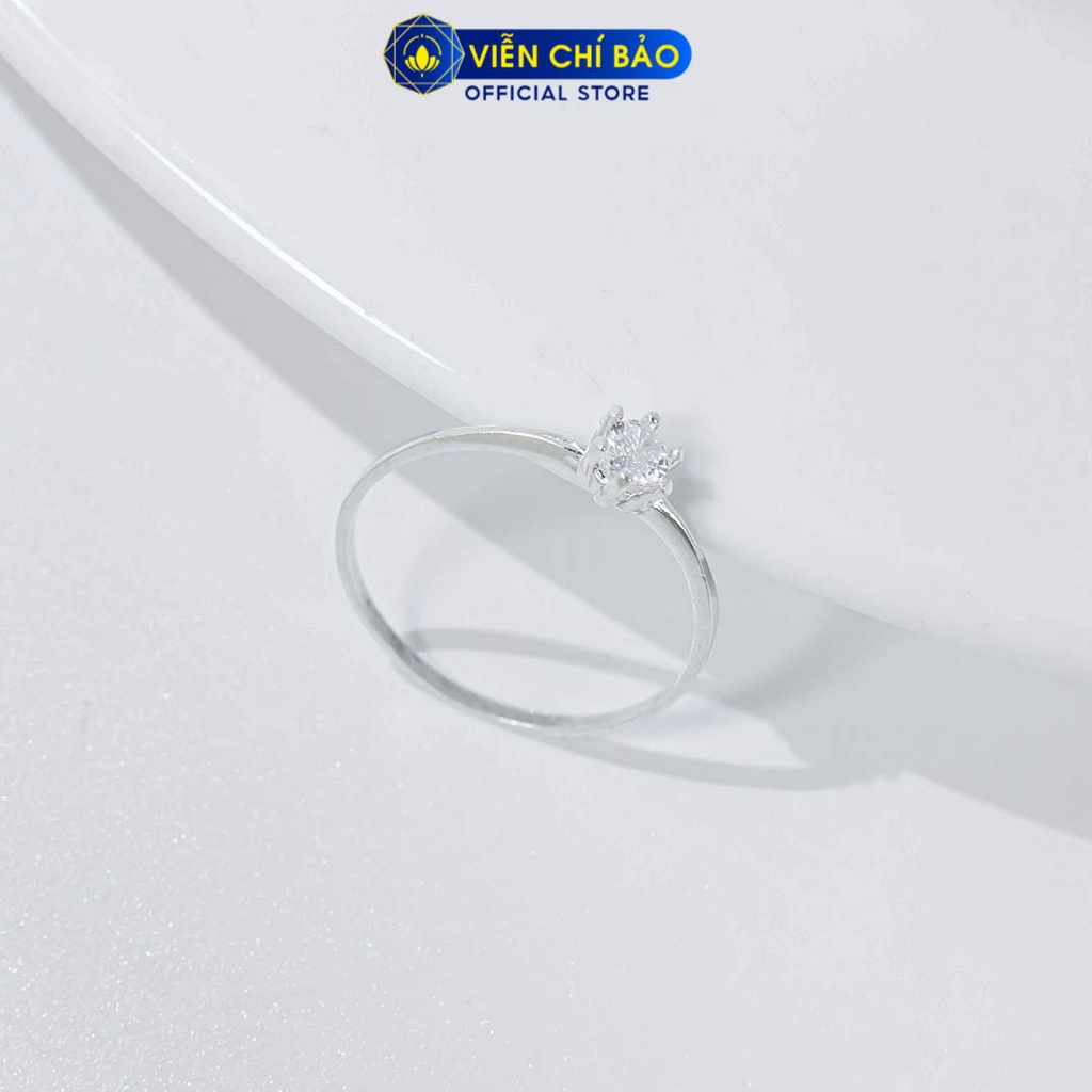 Nhẫn bạc nữ mặt đá nhỏ chất liệu bạc S925 thời trang phụ kiện trang sức nữ Viễn Chí Bảo N400539