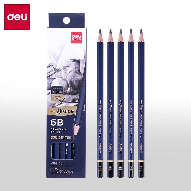 Bút chì cao cấp Deli Nuevo S999 khắc tên theo yêu cầu