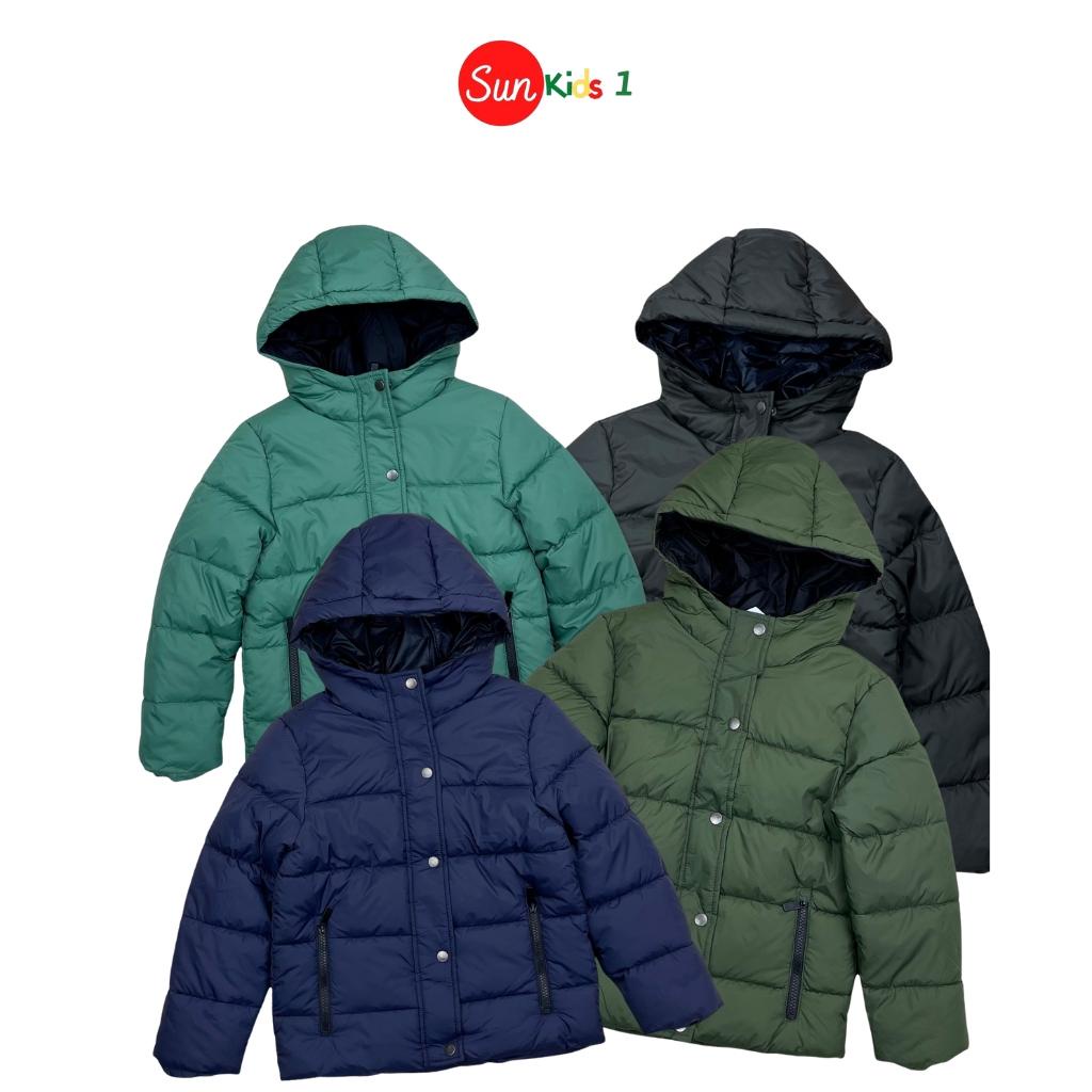 Áo khoác bé trai, áo khoác trẻ em xuất dư, chất phao dày ấm, size 7/8-13/14 tuổi - SUNKIDS1