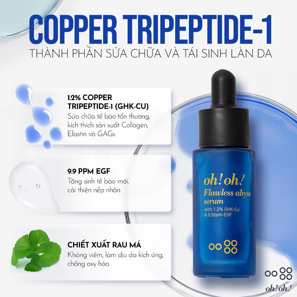 Tinh Chất Ngừa Sẹo Phục Hồi Da oh!oh! Flawless Abyss Serum EGF 15ml