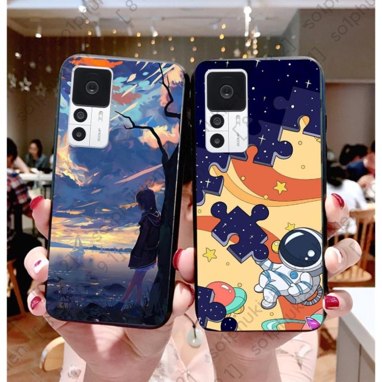Ốp lưng Xiaomi 12T / 12T PRO / K50 Ultra dẻo đen bảo vệ cam in hình phi hành gia