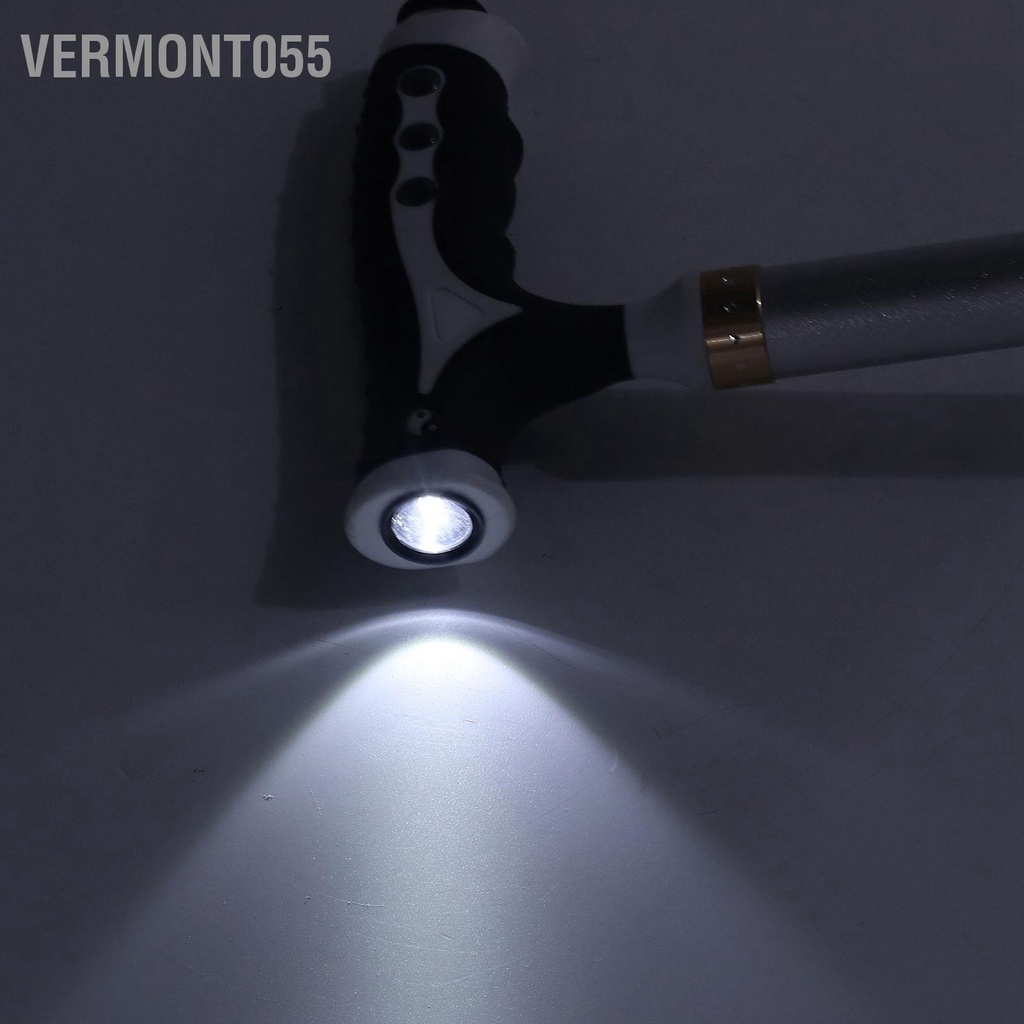 Vermont055 Phân Mía Có Thể Gập Lại Chống Trơn Trượt Điều Chỉnh Chiều Cao Ghế Nạng Hợp Kim Nhôm Đèn Pin Cho Người Tuổi