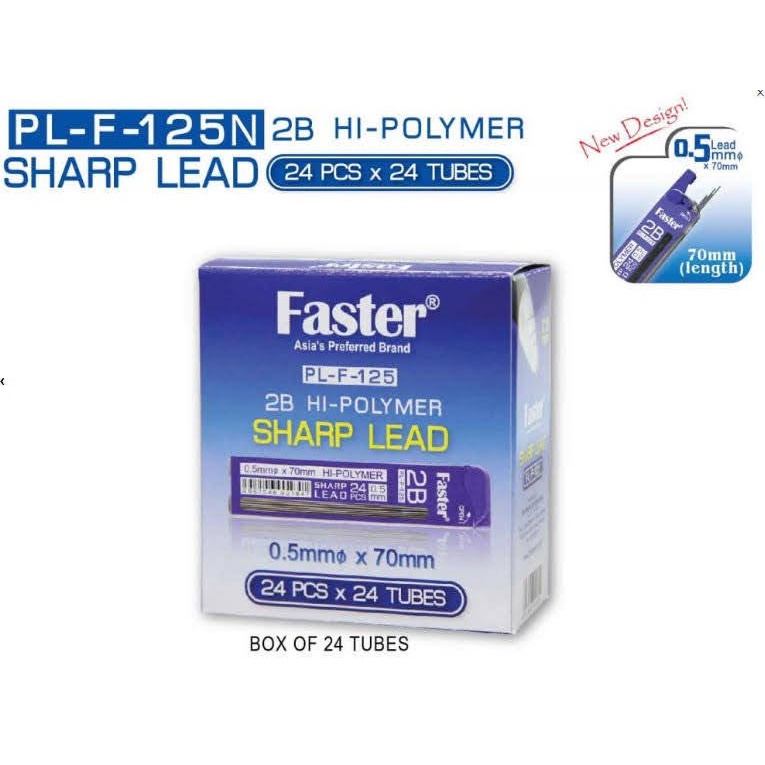 Ruột chì bấm,ngòi chì Faster 2B 0.5mm