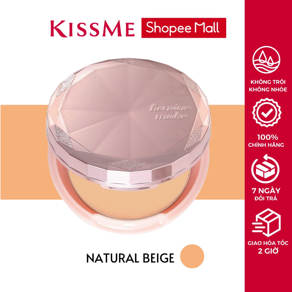 Phấn Phủ Kissme Chống Nắng Kiềm Dầu Kissme Heroine Make SP Long Stay Powder Che Phủ Tự Nhiên Hộp 5g