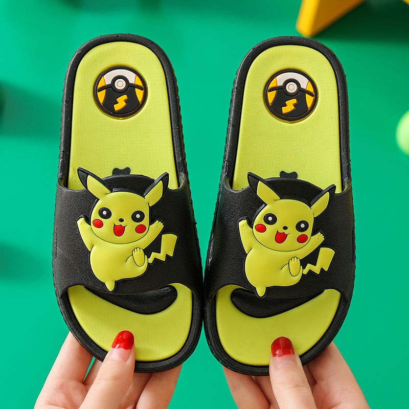 Dép Đi Trong Nhà Tắm Chống Trượt Hình Pikachu Dễ Thương Cho Bé