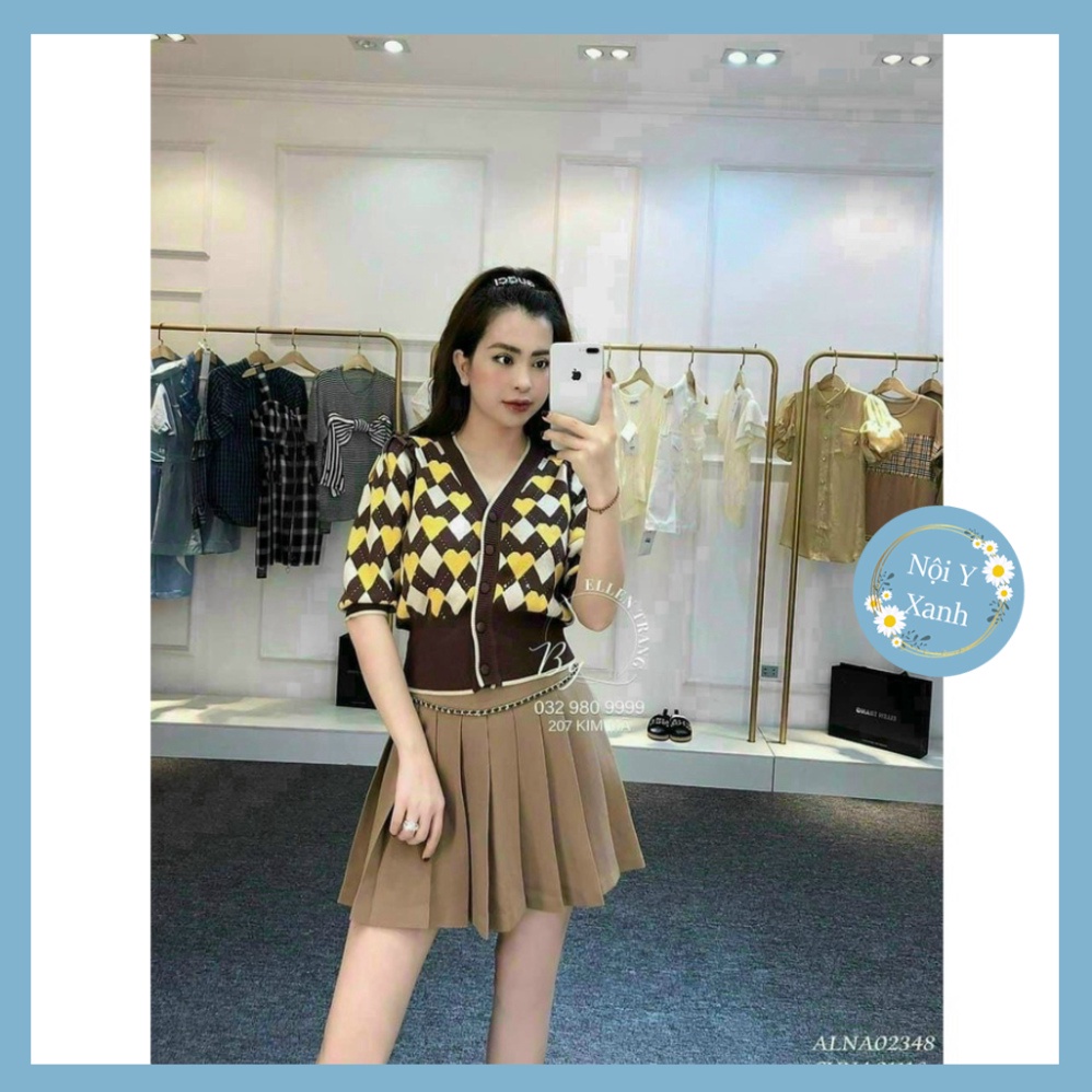 chân váy xếp ly xòe tennis kèm đai xích hàng QC kèm ảnh thật video CV578 Nội Y Xanh hot trend thu đông ấm áp