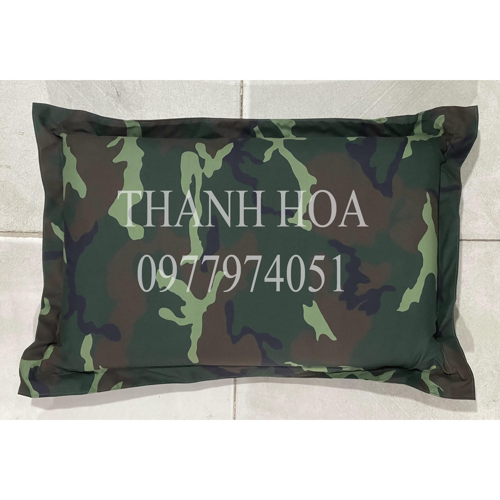 Gối hơi màu rằn ri xanh lá van 2 chiều cao cấp hàng chuẩn 2022