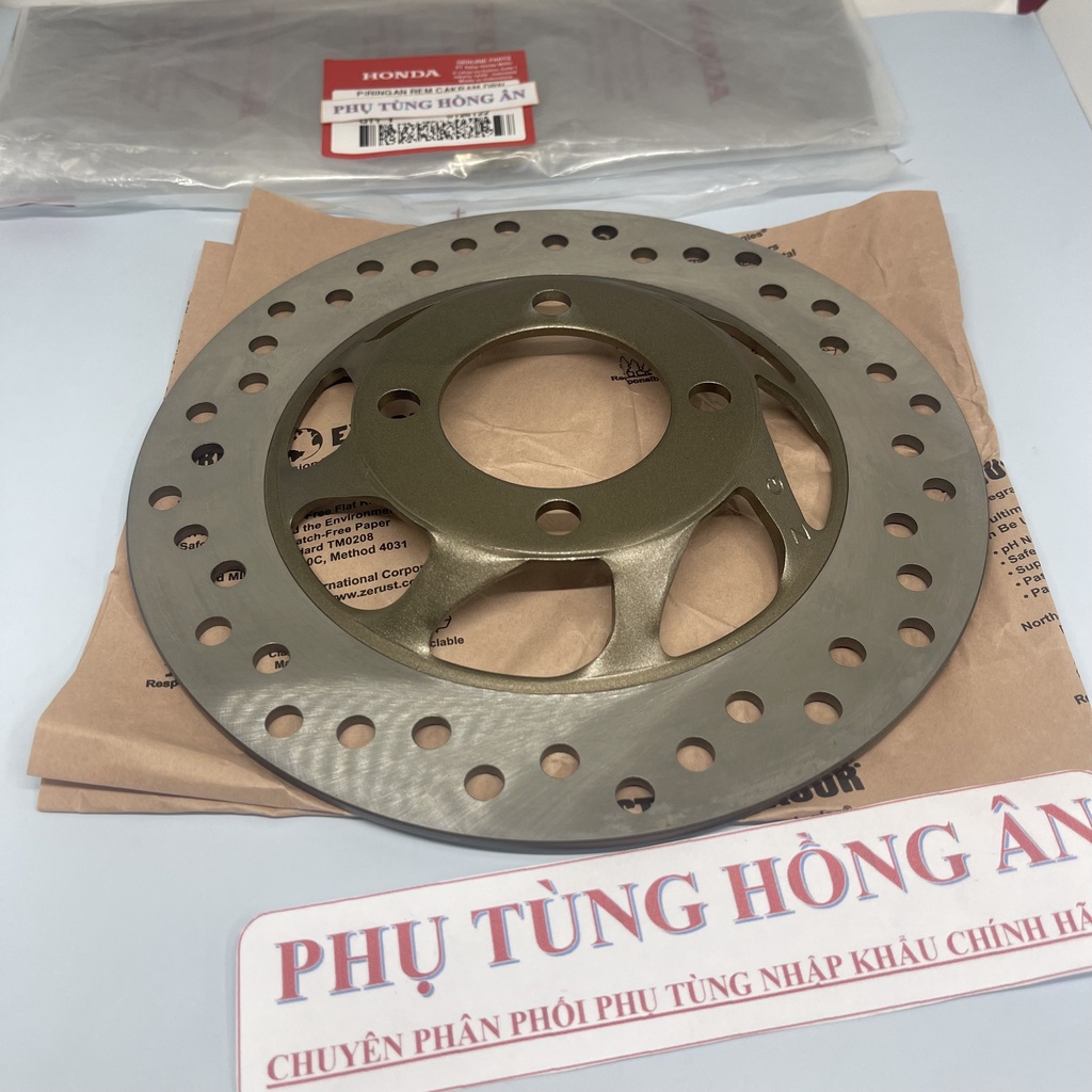 Dĩa  thắng trước Wave RS, Future 2, Future NEO màu vàng 4 lỗ nhập khẩu chính hãng Honda Indonesia - PT HỒNG ÂN