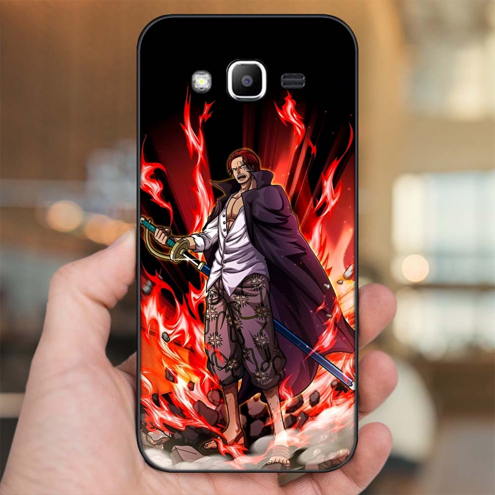Ốp lưng Samsung J2 Prime, J3 2016, J5 2015 viền đen in hình Shanks One Piece Đảo Hải Tặc