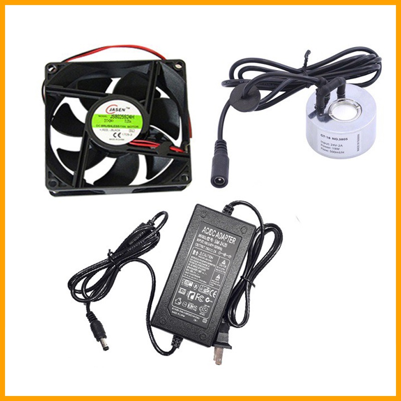 Combo Động Cơ Phun Sương GT-18 Zin Không Led và Nguồn 24V-2A
