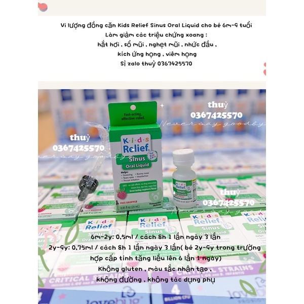 Siro Kids Relief cảm cúm - viêm họng cho bé trên 6m