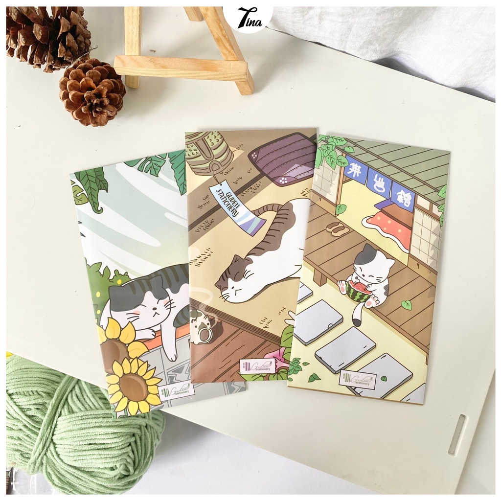 Bao lì xì 2024 hoạt hình mèo may mắn cát tường Bộ 6 cái TINA SHOP LIXI22