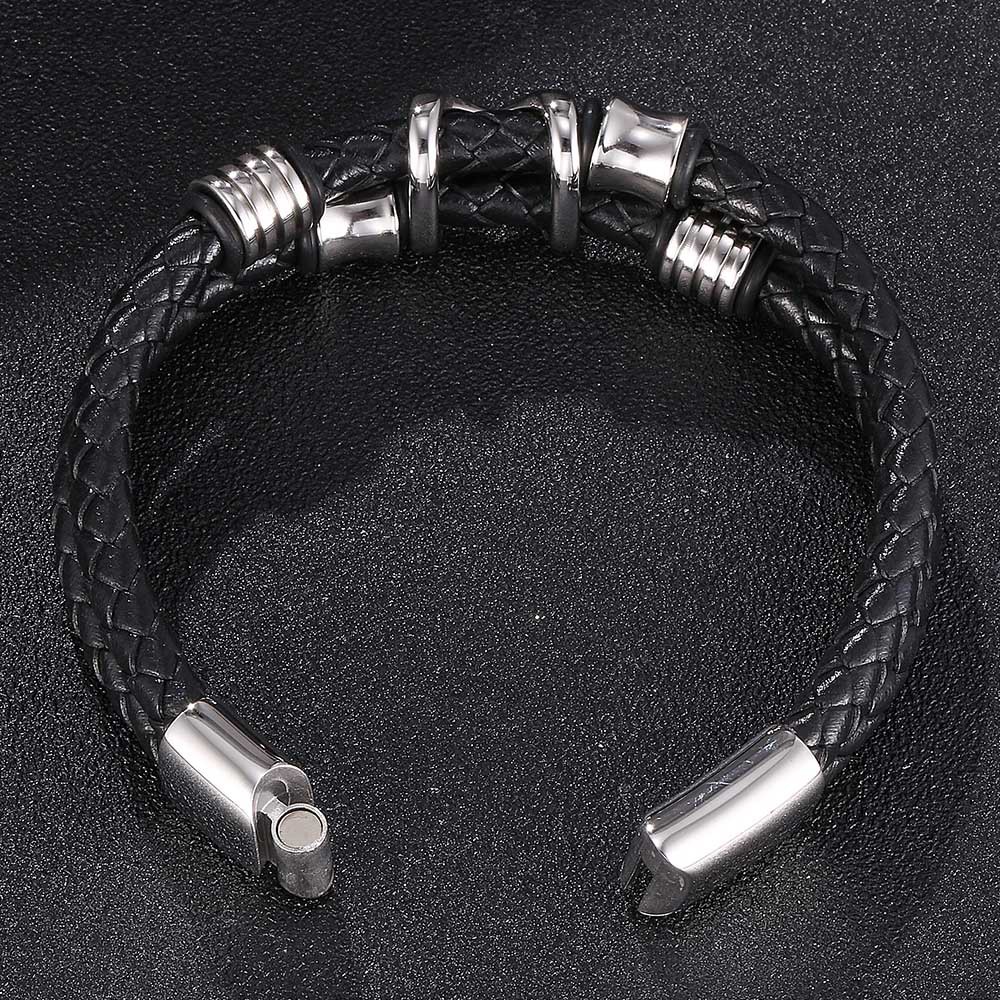 [Giao Hỏa Tốc] Trang sức bằng da Vòng tay nam Vòng tay thép titan thương hiệu SUTUMANsilver