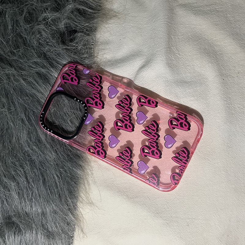 Ốp Điện Thoại TPU Silicone Dẻo In Hình Logo Barbie Cho iPhone 7 8 X XS XR 11 12 13 14 Plus Pro Max