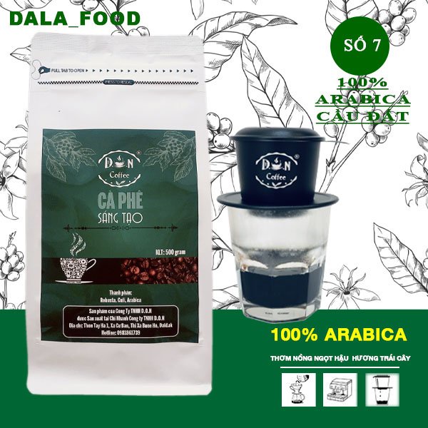 CÀ PHÊ ARABICA CẦU ĐẤT RANG MỘC 500GR - SỐ 07 DON COFFEE