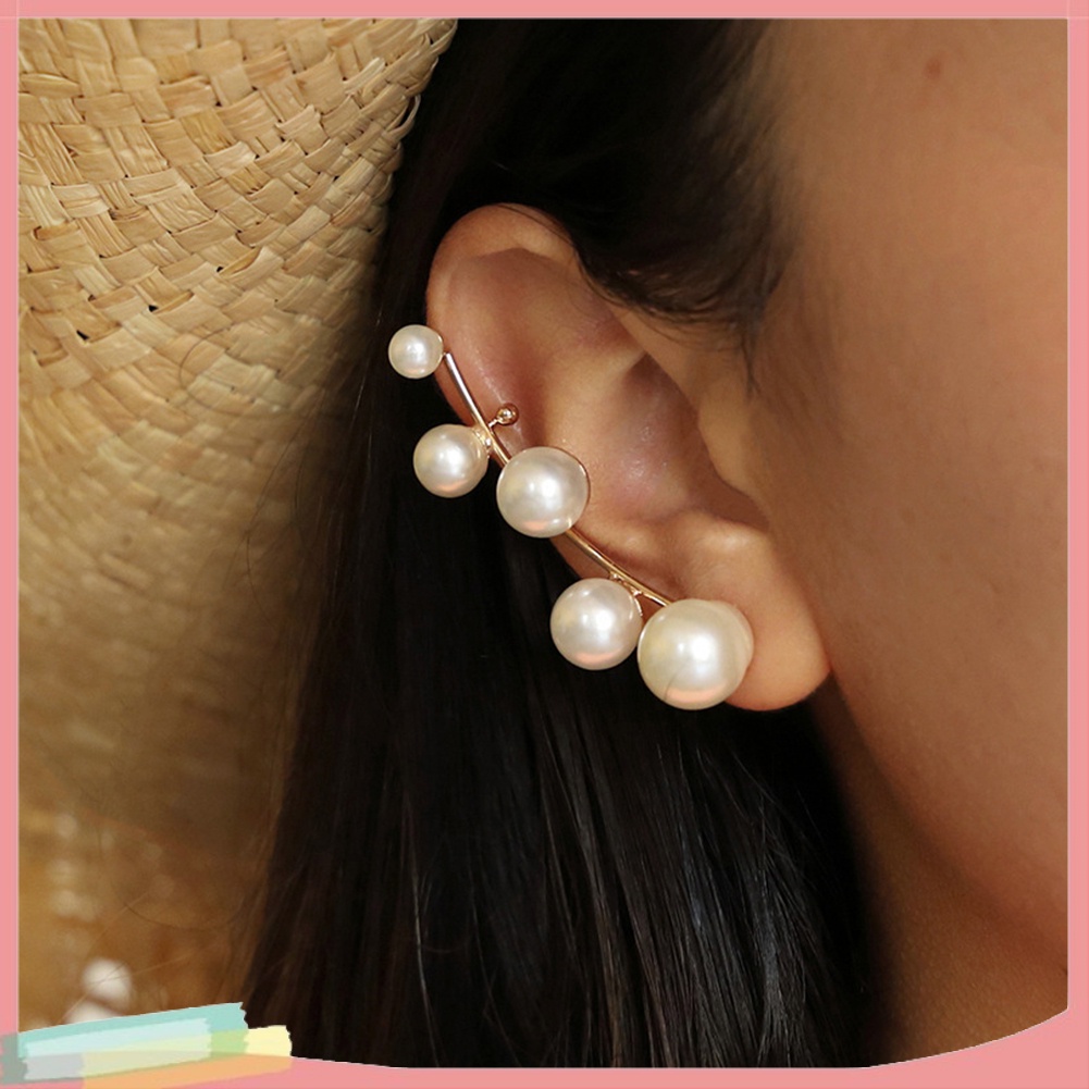 Khuyên vành tai đính ngọc trai sang trọng dành cho nữ