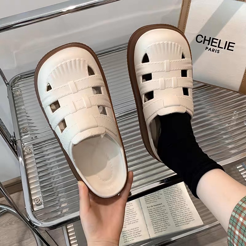 Dép Sục rọ crocs Rọ Đế Bánh Mì Êm Chân Style Vintage đi chơi siêu xinh giá rẻ