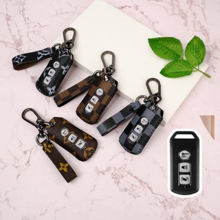 Bao da chìa khóa SH và SH mode 3 nút da Canvas handmade khoét nút