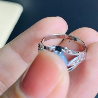 Nhẫn khắc silver pearl Hàng Si Nhật