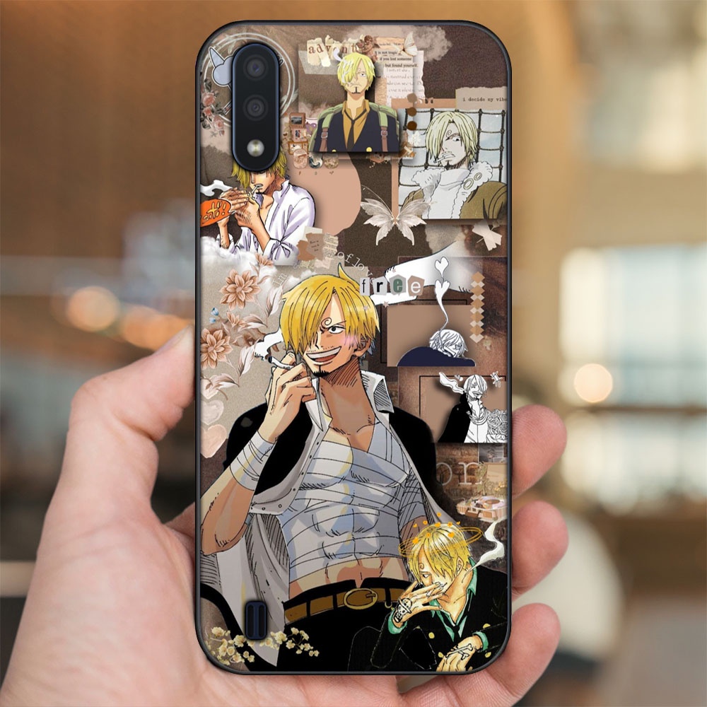 Ốp lưng Samsung A01 viền đen in hình Sanji One Piece Đảo Hải Tặc