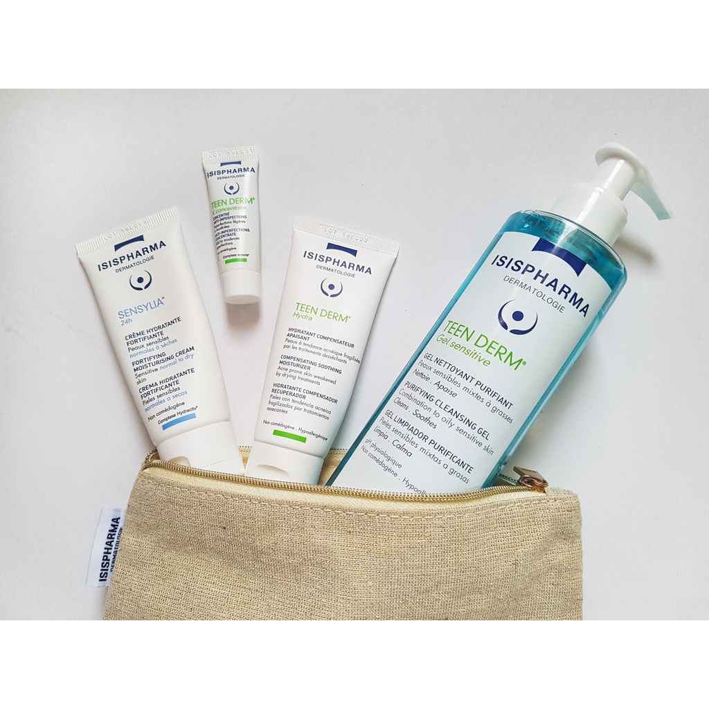 TEEN DERM GEL ISIS PHARMA - Gel rửa mặt, giảm nhờn, ngừa mụn Date 2027