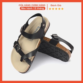 Sandal đế trấu nam nữ unisex sandal birken xỏ ngón Buenas - BU02 - giày dép quai hậu học sinh