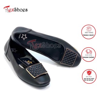 Giày bệt nữ nhập khẩu cao cấp khuy chữ nhật thời trang VNXK TEX SHOES